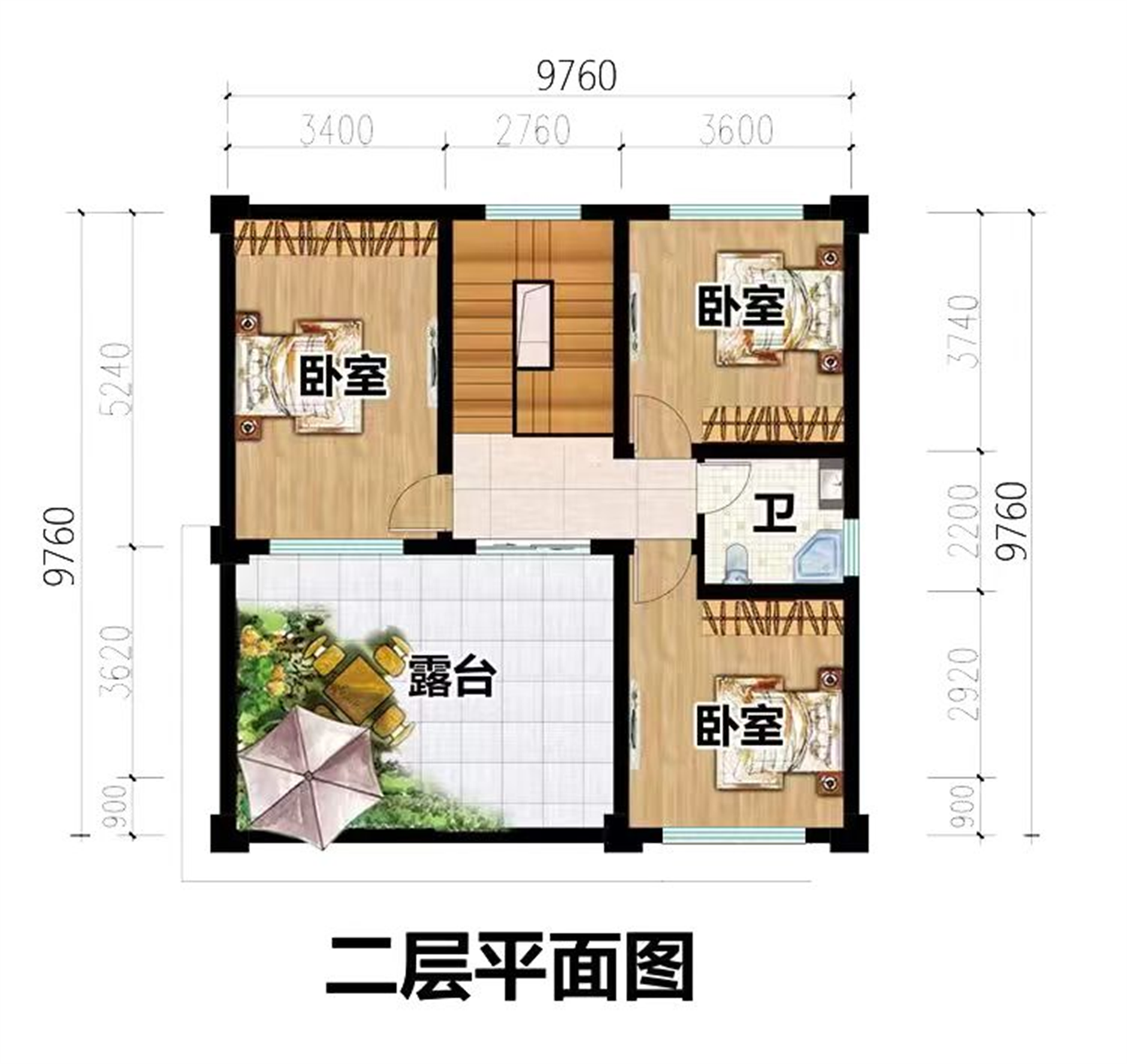 100平二层别墅设计图纸，颜值在线居家超实用！
