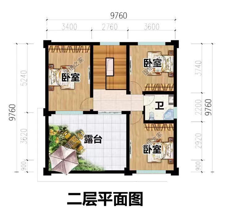 100平二层别墅设计图纸,颜值在线居家超实用!