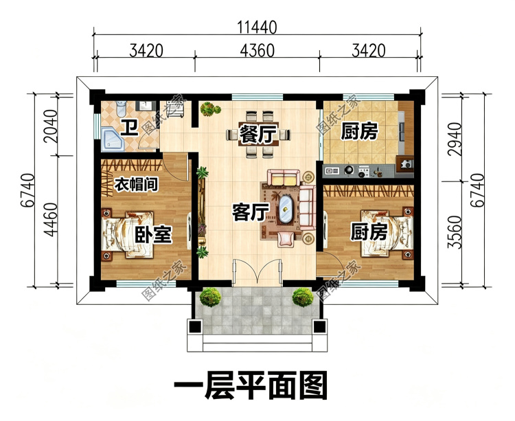 占地80平农村一层平房设计图,小进深的必看