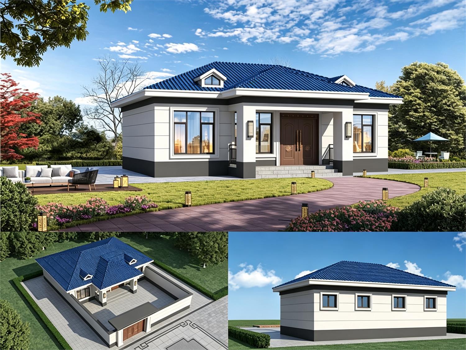 省钱美观一层自建房子设计图,父母养老住很适合