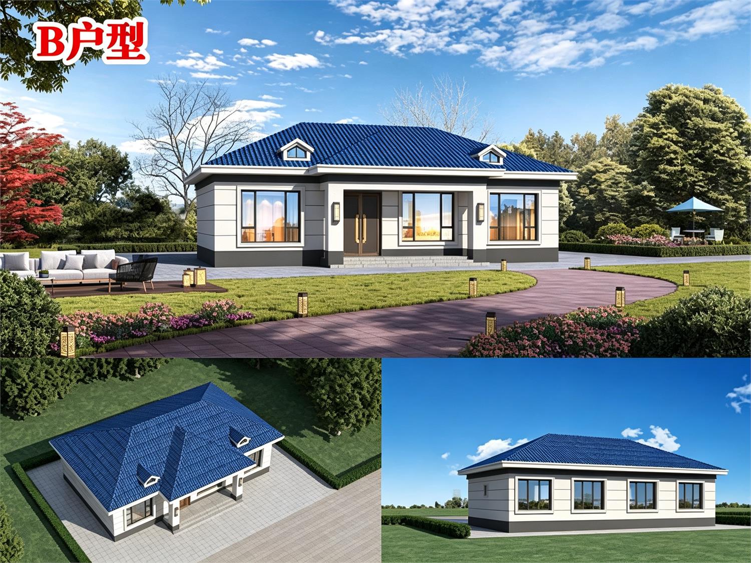 省钱美观一层自建房子设计图,父母养老住很适合