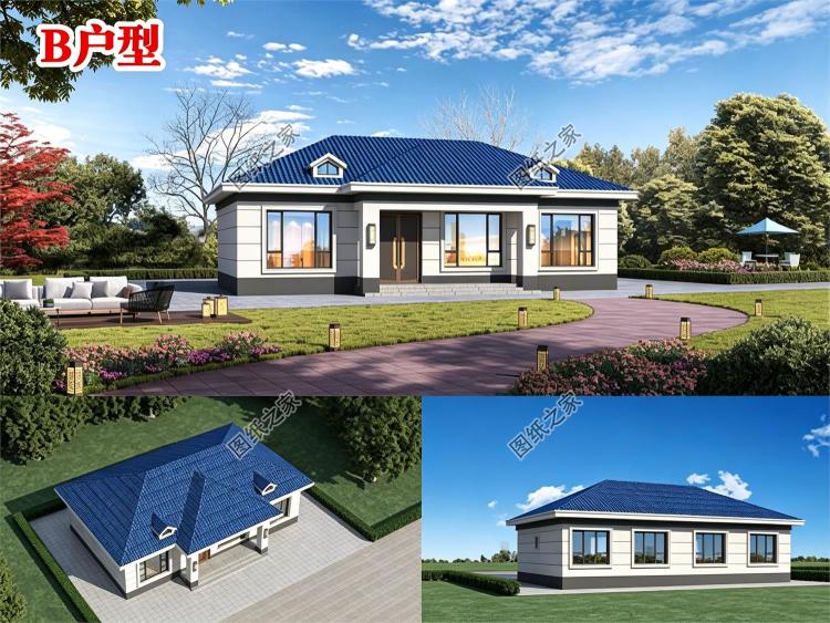 省钱美观一层自建房子设计图,父母养老住很适合