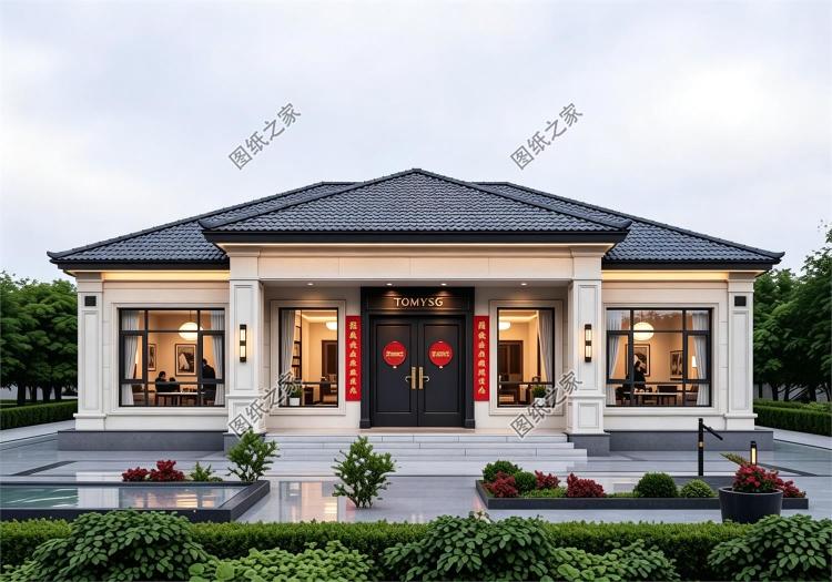 一层农村自建房设计，背面不开窗，15乘10米，内部布局超实用