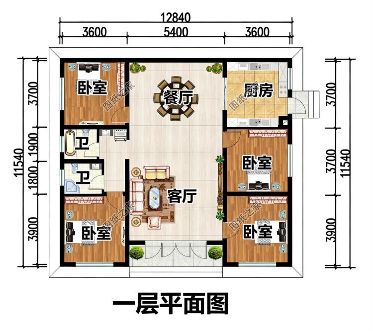今年爆火内嵌门庭平房设计图,空间开阔农村建房首选