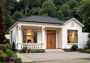 90平一层三间乡村别墅设计，养老自住刚需小户型设计方案