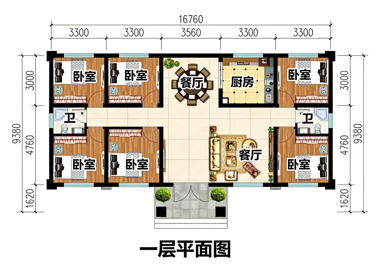 爆款农村一层别墅图纸设计,看过的都说漂亮实用