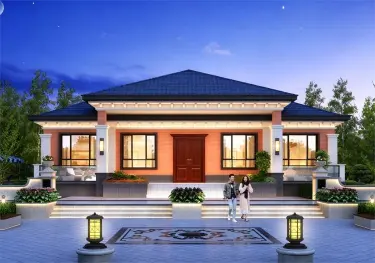 农村一层大别墅施工图，18米乘12米，让生活充满仪式感