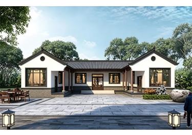 经典中式三合院设计，一层空间实用大气，轻松实现理想家园！