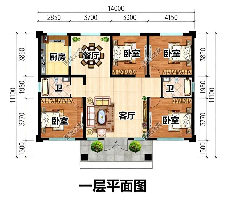 网红农村一层小别墅设计图,建一层的必看