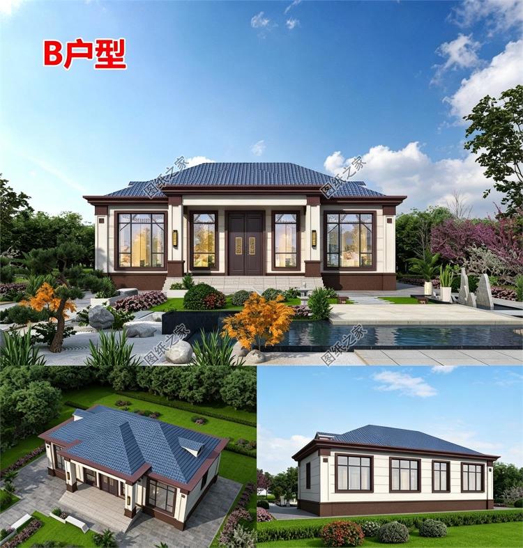 网红农村一层小别墅设计图,建一层的必看