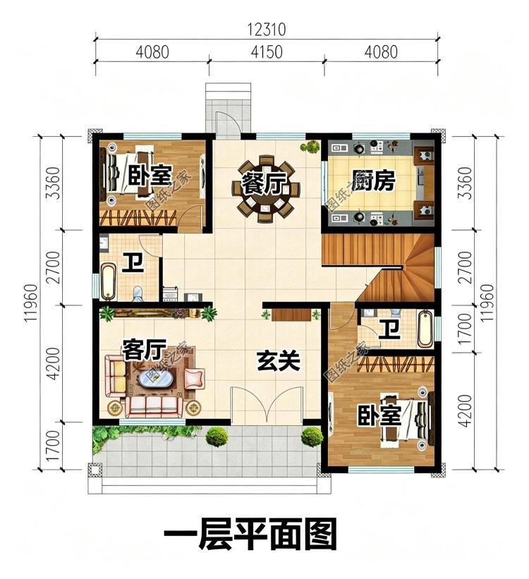 精致实用二层农村自建别墅，简约时尚颜值高，采风通风效果好！