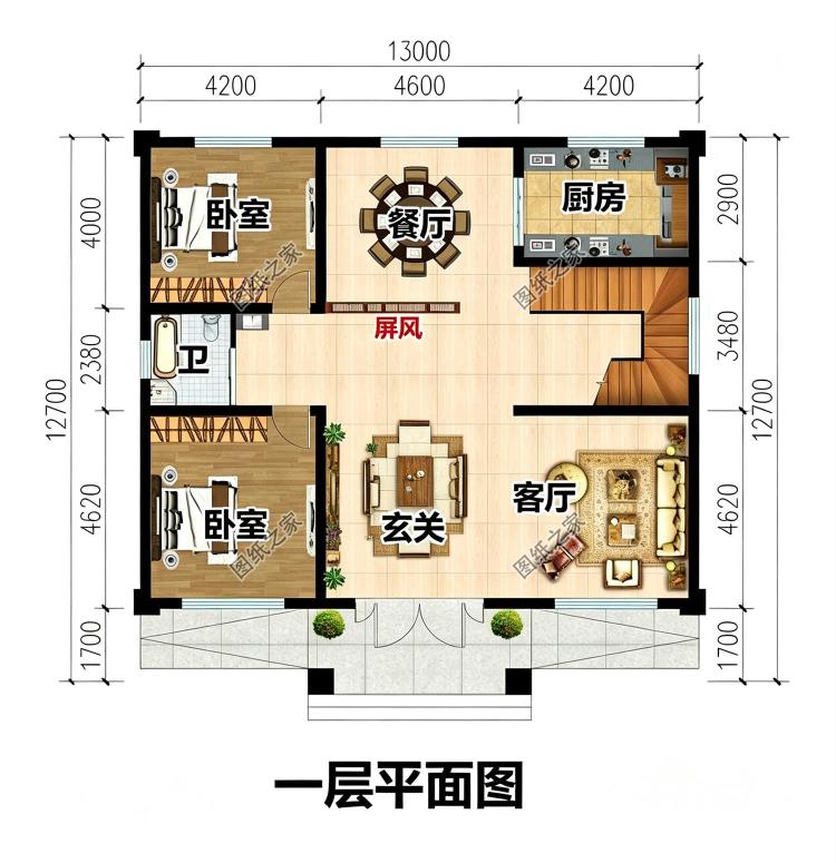农村二层半新中式官帽房别墅设计，寓意步步高升好户型