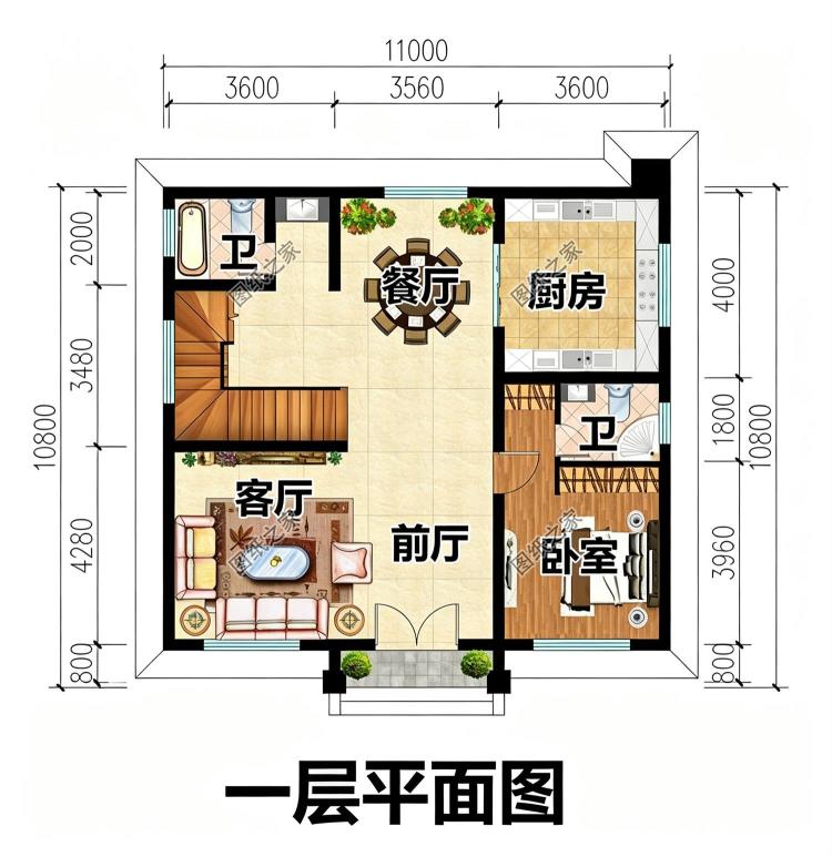 2款带露台农村别墅设计图二层精选,造价超值性价比