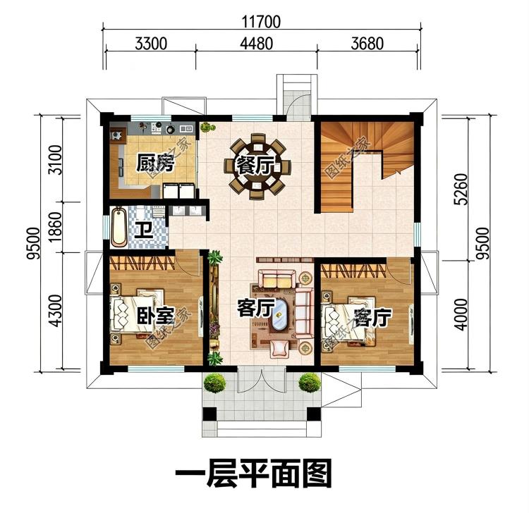 经济实用型二层自建房设计方案，造型对称，村里人抢着建！