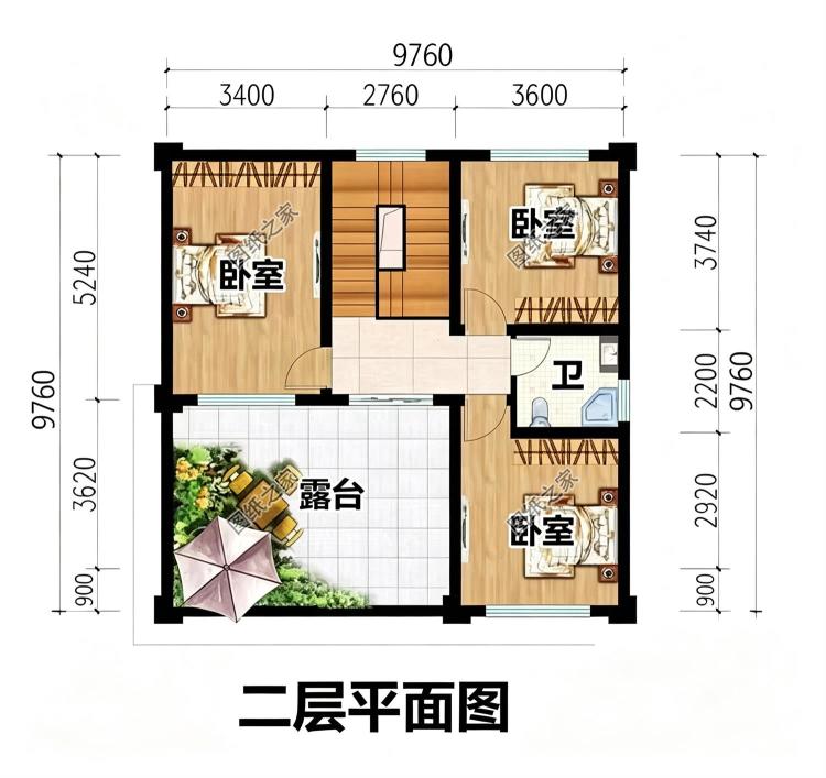 100平二层别墅设计图纸,颜值在线居家超实用!