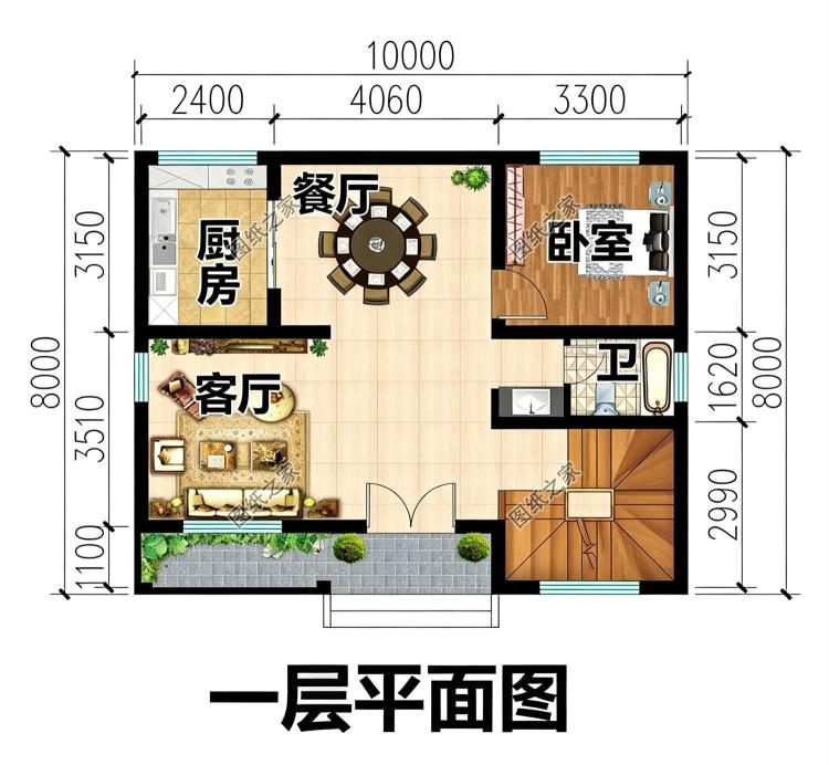 小占地的农村别墅设计图，占地仅72平米，参考造价不到15万