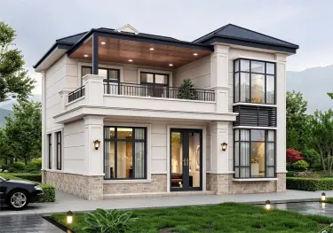 爆款二层自建房别墅设计图，不追求奢华，建个温馨实用的家