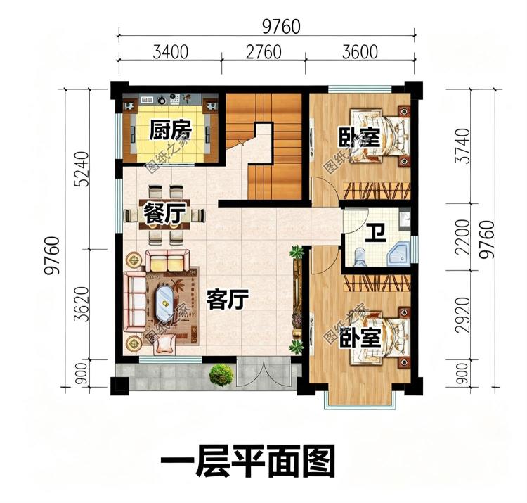 爆款二层自建房别墅设计图，不追求奢华，建个温馨实用的家