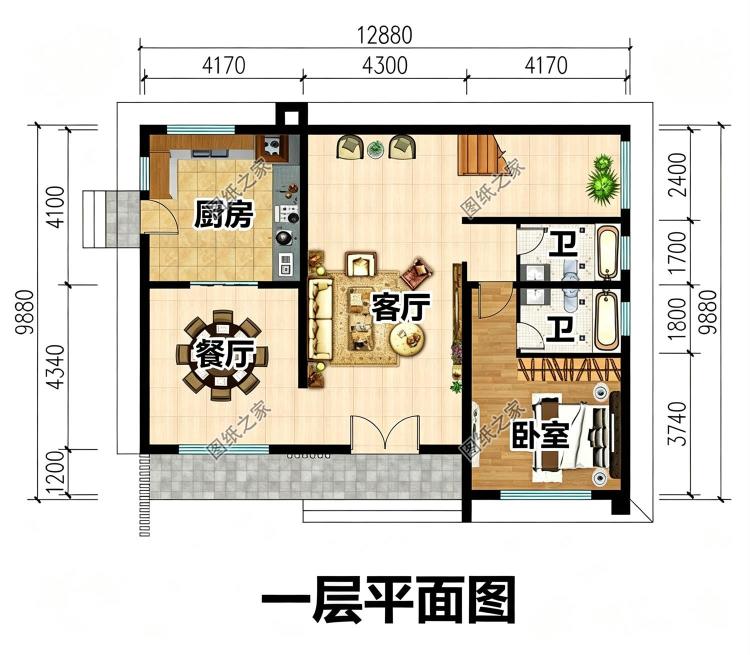 2款现代风格农村两层别墅设计图，时尚漂亮