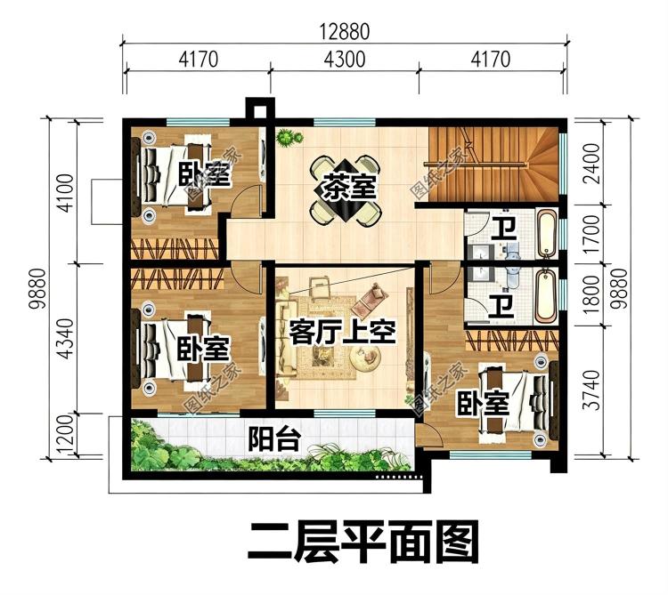 2款现代风格农村两层别墅设计图，时尚漂亮