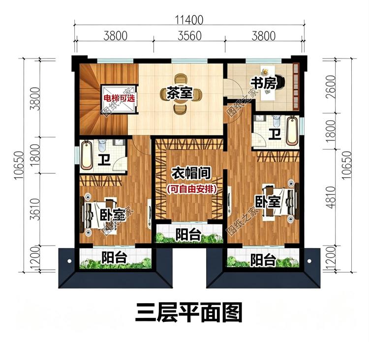 2026爆款中式三层自建房,对称设计经典不过时