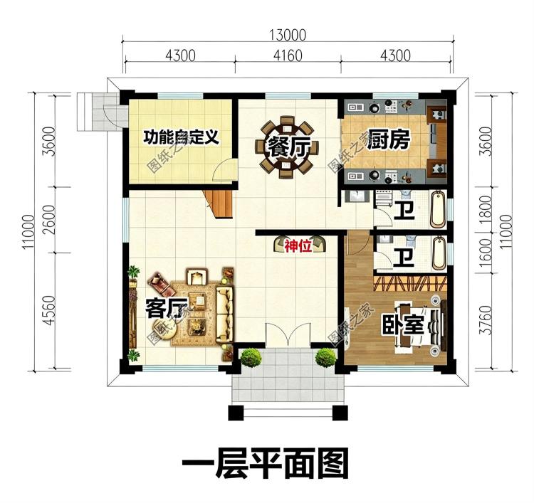简约大气农村自建三层别墅设计图，布局合理，很适合农村人自建！
