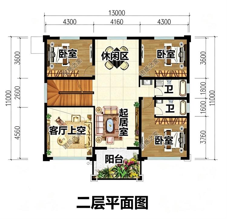简约大气农村自建三层别墅设计图，布局合理，很适合农村人自建！