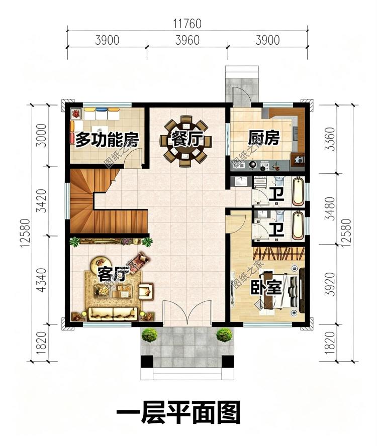 豪华大气三层农村自建房设计图，经典大气，百看不厌，新中式风格