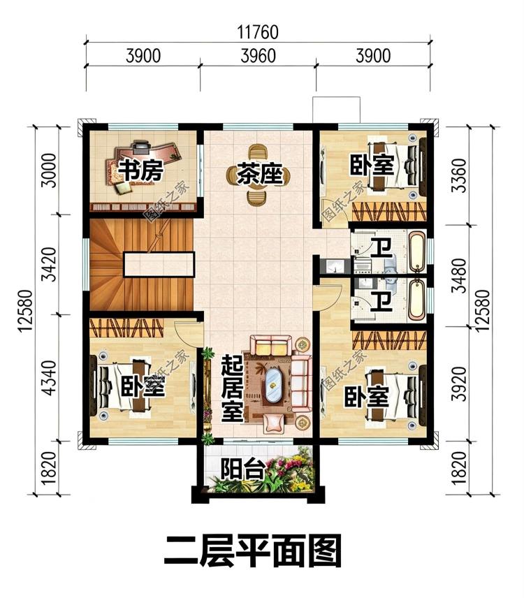 豪华大气三层农村自建房设计图，经典大气，百看不厌，新中式风格