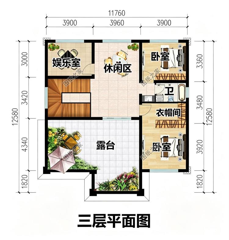 豪华大气三层农村自建房设计图，经典大气，百看不厌，新中式风格