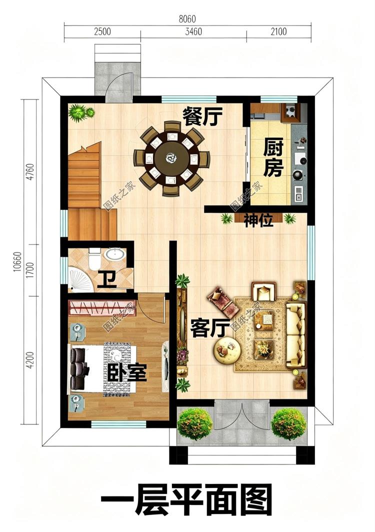 小宅基地自建房设计图，占地不到90平三层别墅图纸