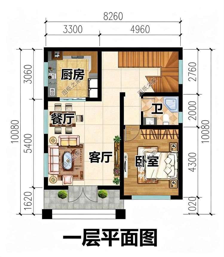 小宅基地自建房设计图，占地不到90平三层别墅图纸