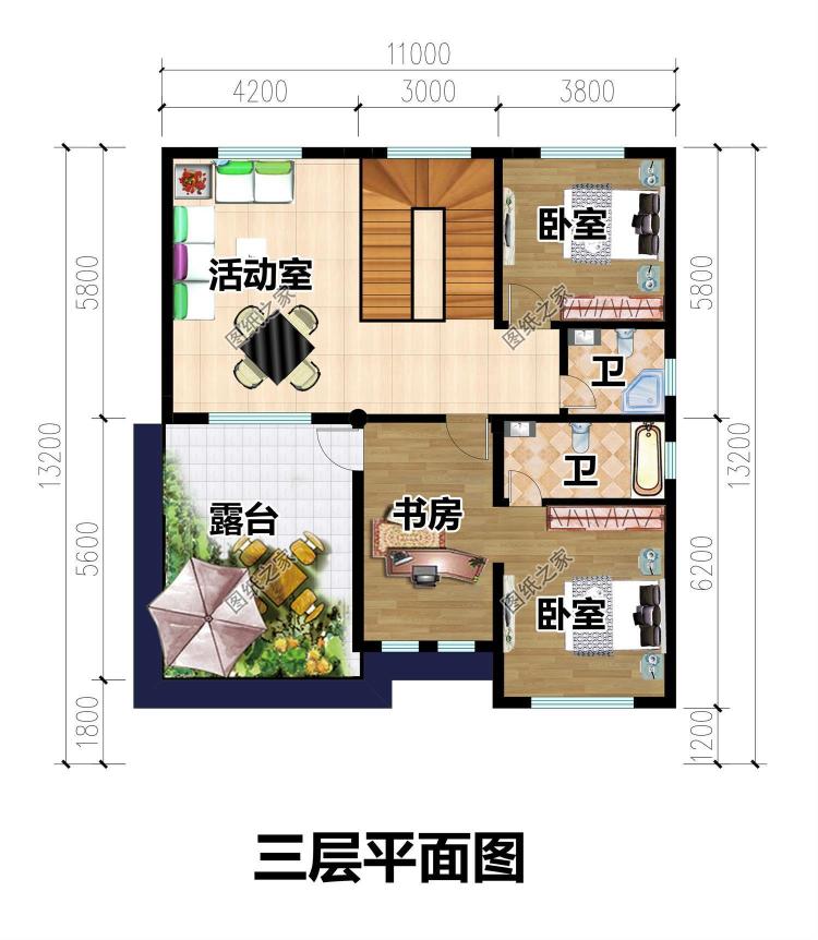 11x13米两层半现代风别墅设计图,看过的都后悔建早了!