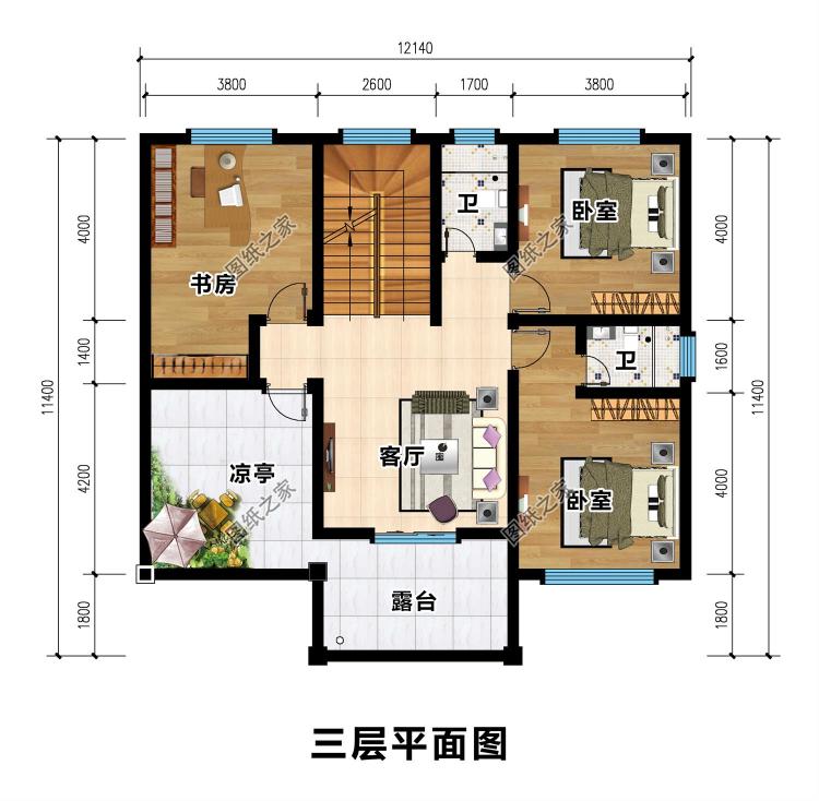 经典三层别墅设计图，时尚典雅美观大气，新农村自建的理想之选