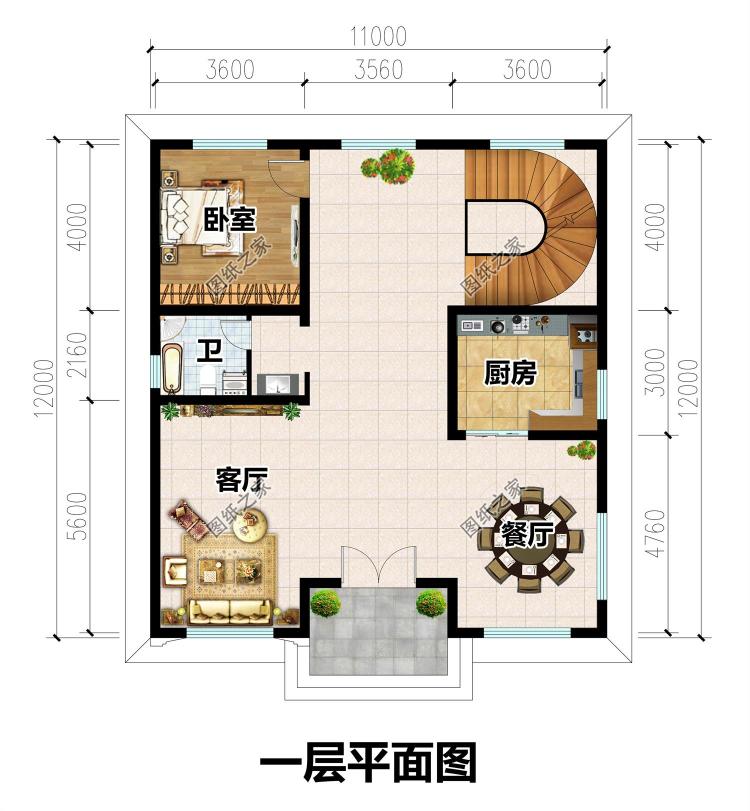 简约时尚现代风农村自建房设计图,11米乘12米,美得不像话!