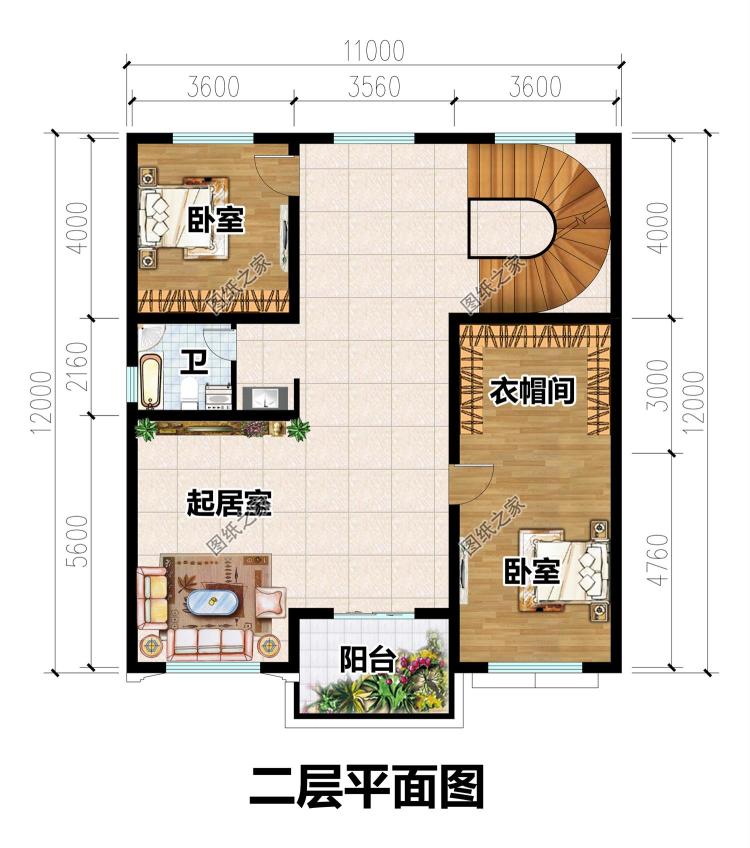 简约时尚现代风农村自建房设计图,11米乘12米,美得不像话!