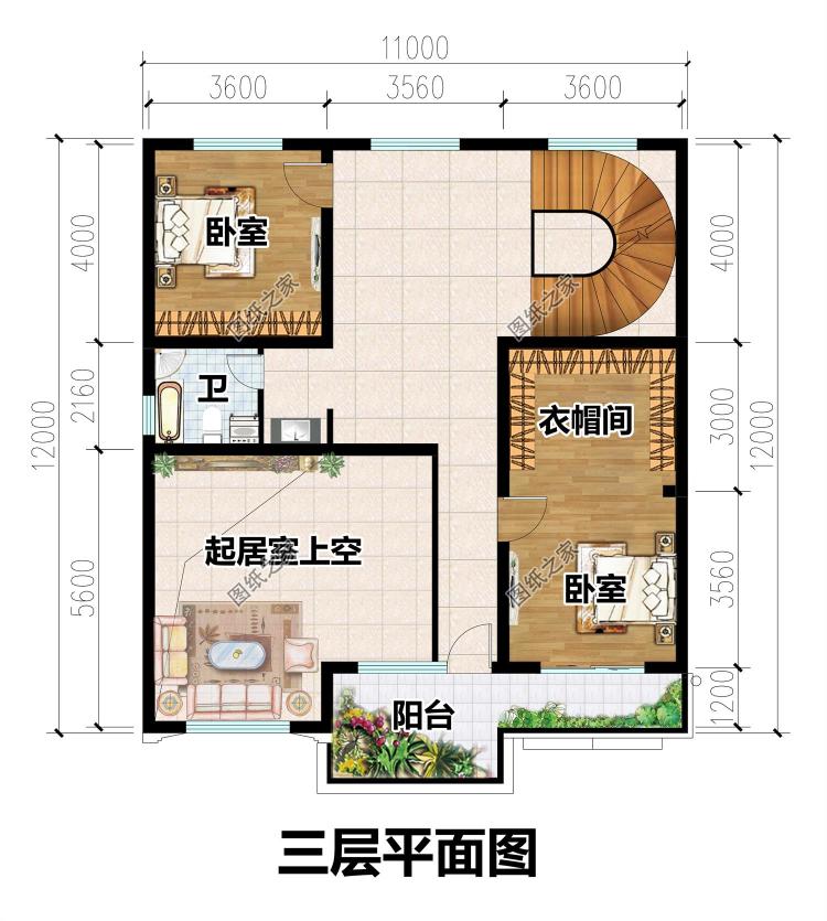 简约时尚现代风农村自建房设计图,11米乘12米,美得不像话!