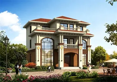 新农村私人别墅建筑设计施工图，全套别墅设计图纸