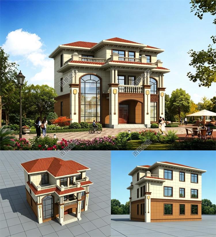 新农村私人别墅建筑设计施工图,全套别墅设计图纸