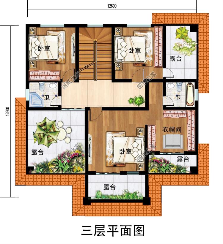 新农村私人别墅建筑设计施工图,全套别墅设计图纸