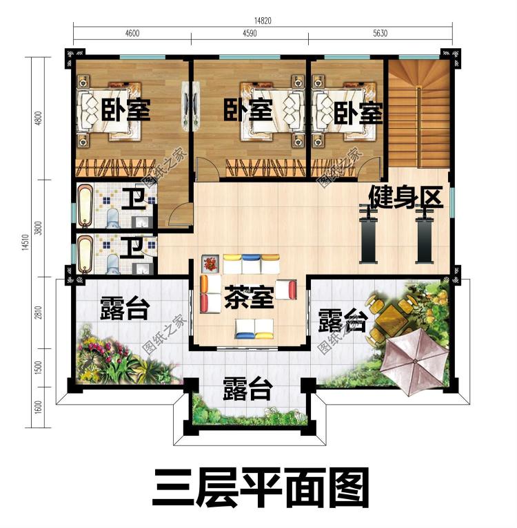 新农村私人别墅建筑设计施工图,全套别墅设计图纸