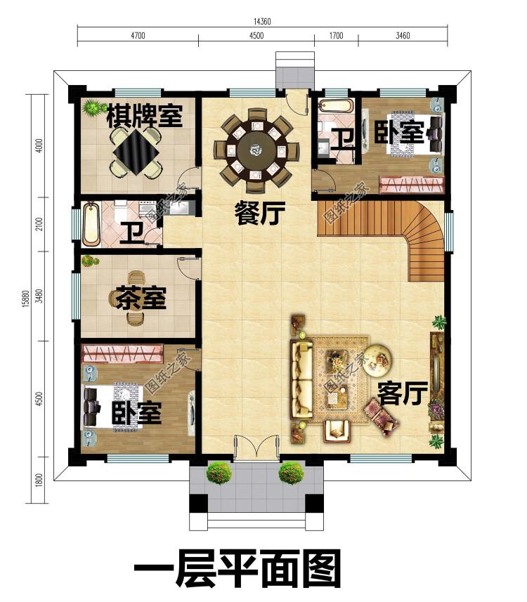 新农村私人别墅建筑设计施工图,全套别墅设计图纸