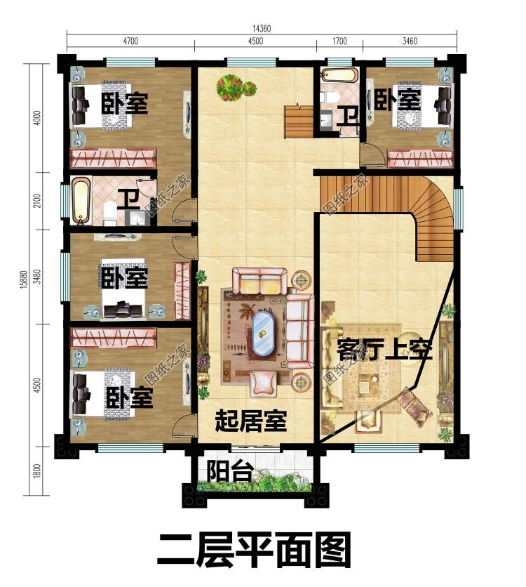 新农村私人别墅建筑设计施工图,全套别墅设计图纸