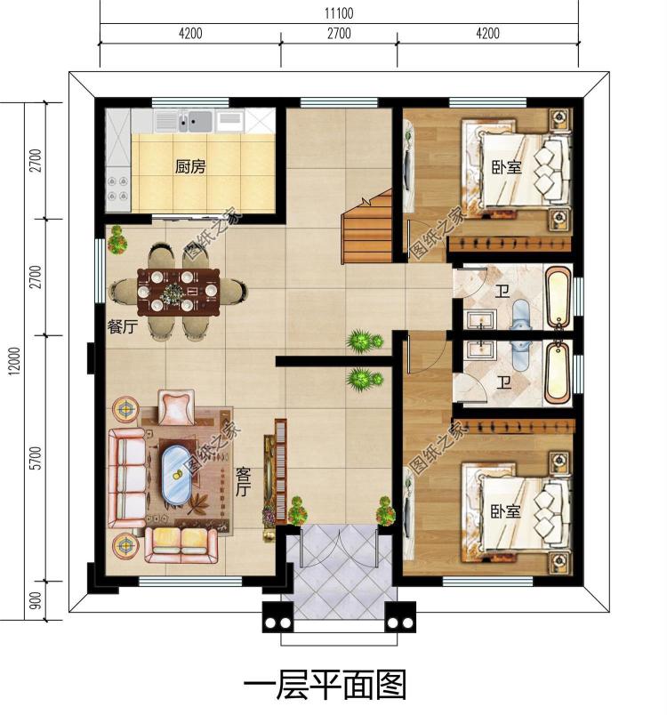 新款漂亮农村三层别墅建筑设计图纸带效果图片，3种户型