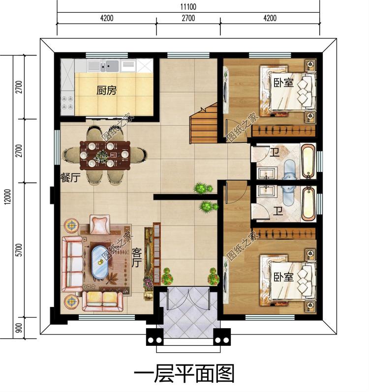 新款漂亮农村三层别墅建筑设计图纸带效果图片，3种户型