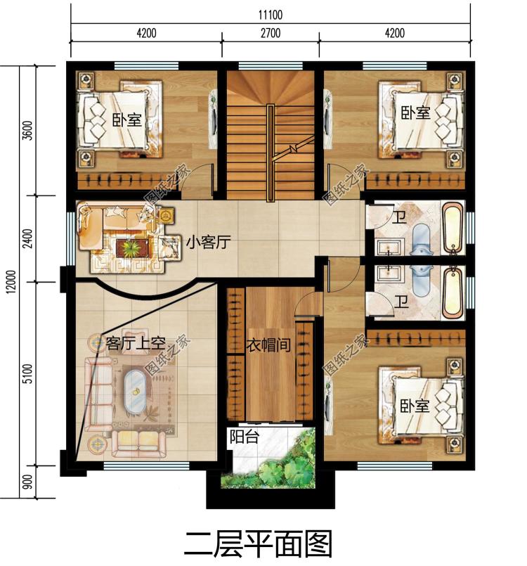 新款漂亮农村三层别墅建筑设计图纸带效果图片，3种户型