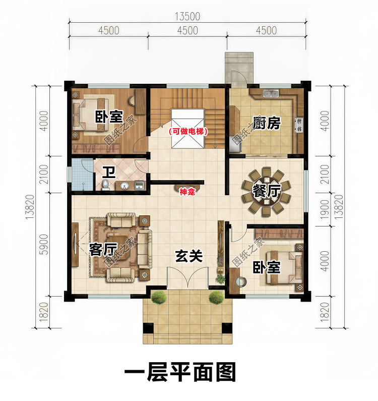 农村最实用的三层别墅设计图，美观大气，布局合理一百年不过时