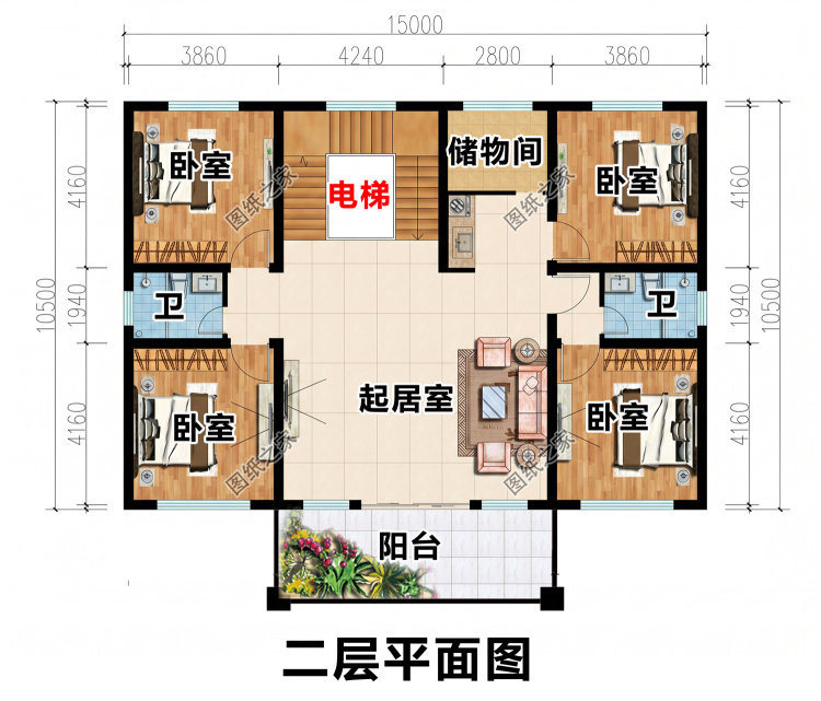 三层乡村官帽住宅别墅设计图，精致大气颜值在线，建好全村羡慕