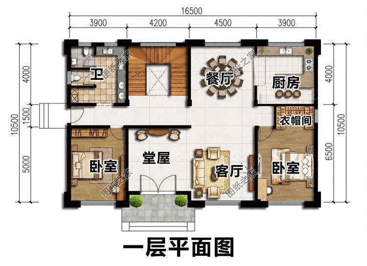 高颜值三层四开间现代别墅图纸,简约户型,布局好用造价低!