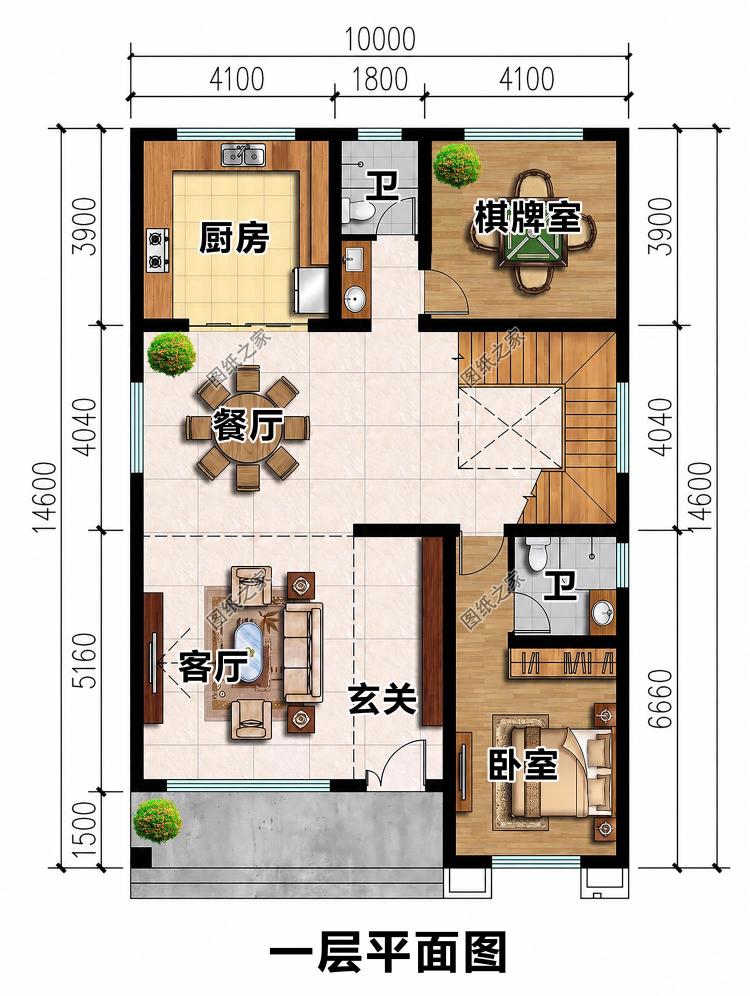 三层两开间现代自建房设计图,小巧方正,不浪费一寸空间!